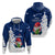 Norway Christmas Zip Hoodie with Nordic Gnome Santa White Tree and Snowflake - Wonder Print Shop