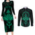 Viking Couples Matching Long Sleeve Bodycon Dress and Long Sleeve Button Shirts Valhalla's Eternal Glory - Wonder Print Shop