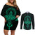 Viking Couples Matching Off Shoulder Short Dress and Long Sleeve Button Shirts Valhalla's Eternal Glory - Wonder Print Shop