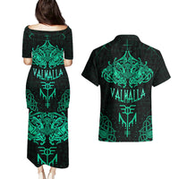 Viking Couples Matching Puletasi Dress and Hawaiian Shirt Valhalla's Eternal Glory - Wonder Print Shop