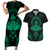 Viking Couples Matching Short Sleeve Bodycon Dress and Hawaiian Shirt Valhalla's Eternal Glory - Wonder Print Shop