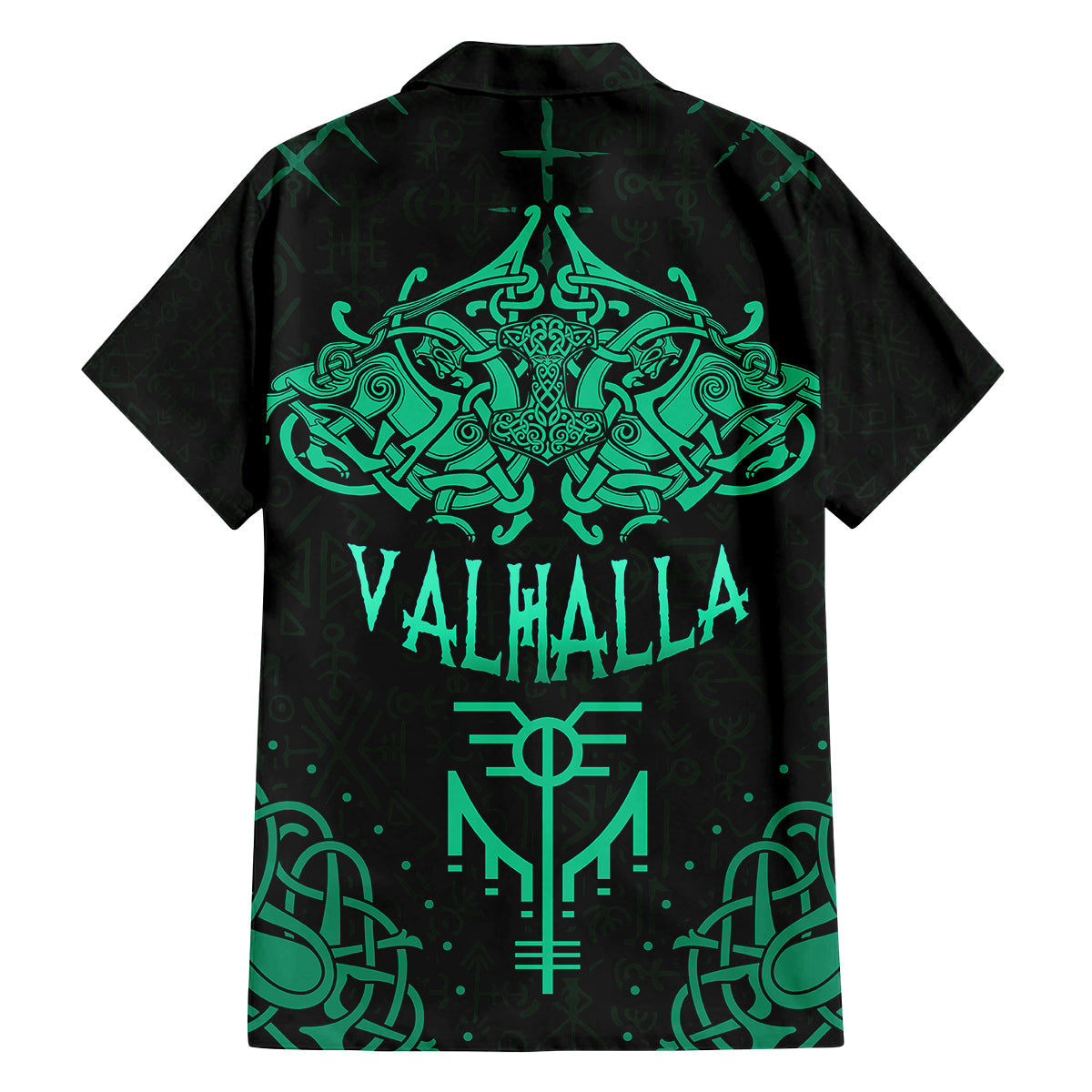 Viking Family Matching Long Sleeve Bodycon Dress and Hawaiian Shirt Valhalla's Eternal Glory - Wonder Print Shop