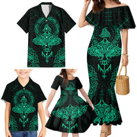 Viking Family Matching Mermaid Dress and Hawaiian Shirt Valhalla's Eternal Glory - Wonder Print Shop
