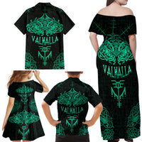 Viking Family Matching Off Shoulder Maxi Dress and Hawaiian Shirt Valhalla's Eternal Glory - Wonder Print Shop