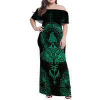 Viking Family Matching Off Shoulder Maxi Dress and Hawaiian Shirt Valhalla's Eternal Glory - Wonder Print Shop
