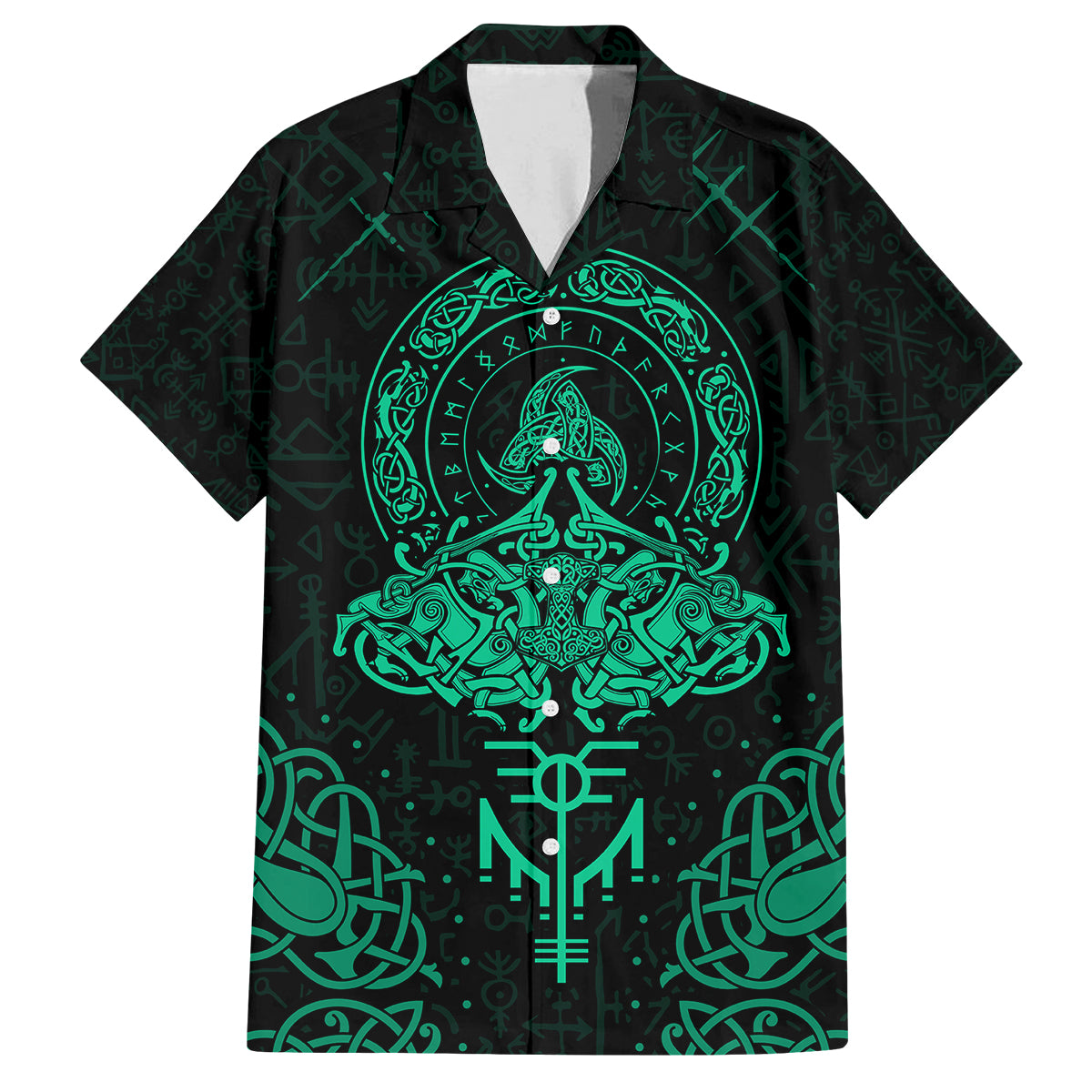 Viking Family Matching Off Shoulder Short Dress and Hawaiian Shirt Valhalla's Eternal Glory - Wonder Print Shop