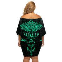 Viking Family Matching Off Shoulder Short Dress and Hawaiian Shirt Valhalla's Eternal Glory - Wonder Print Shop