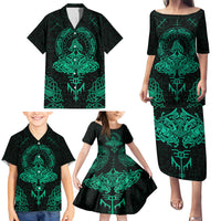 Viking Family Matching Puletasi Dress and Hawaiian Shirt Valhalla's Eternal Glory - Wonder Print Shop