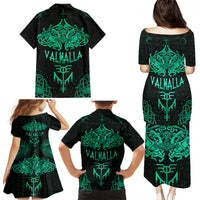 Viking Family Matching Puletasi Dress and Hawaiian Shirt Valhalla's Eternal Glory - Wonder Print Shop