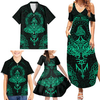 Viking Family Matching Summer Maxi Dress and Hawaiian Shirt Valhalla's Eternal Glory - Wonder Print Shop