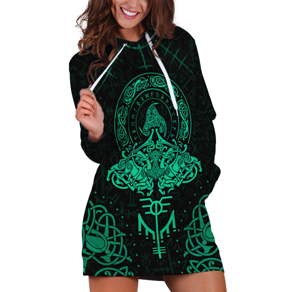 Viking Hoodie Dress Valhalla's Eternal Glory - Wonder Print Shop