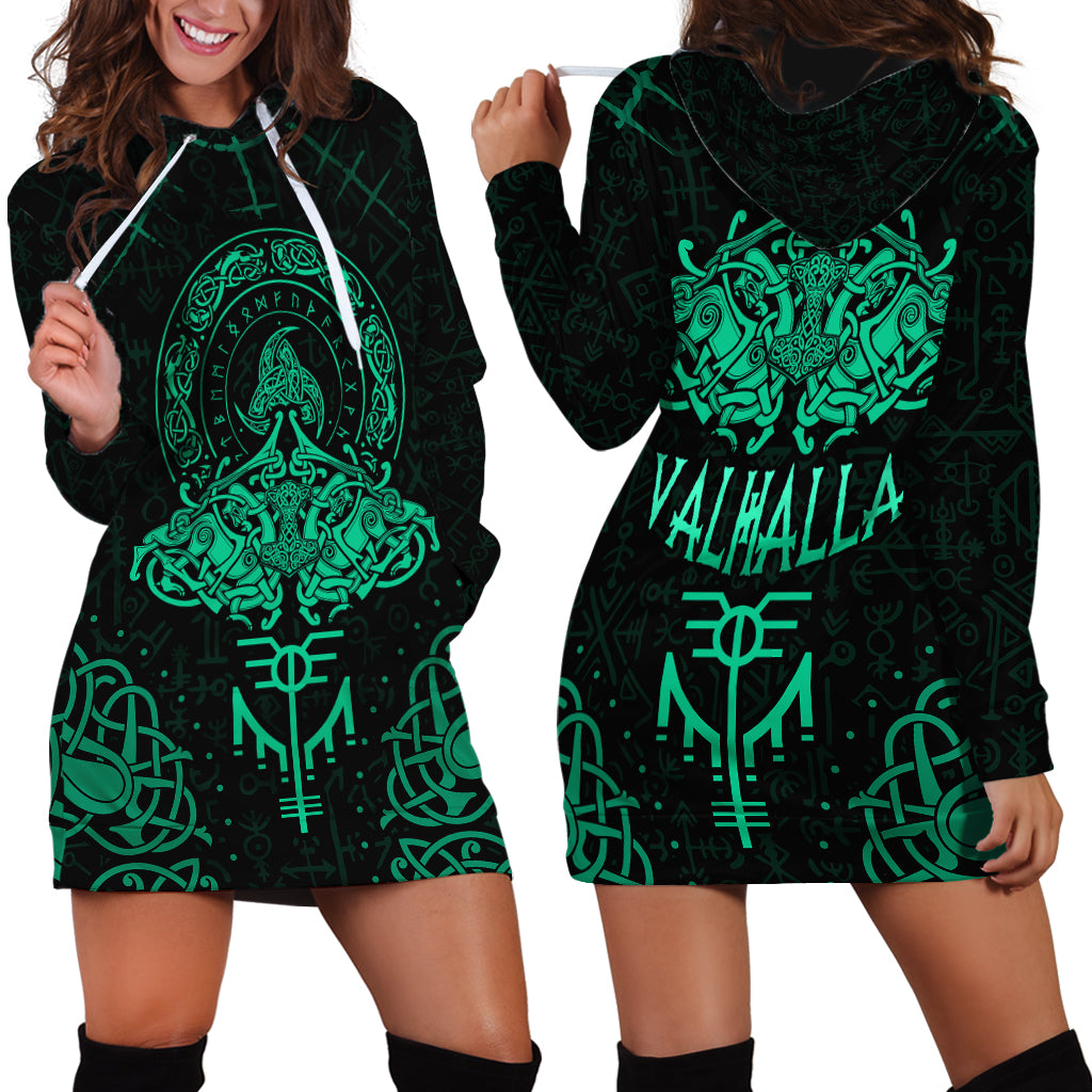 Viking Hoodie Dress Valhalla's Eternal Glory - Wonder Print Shop