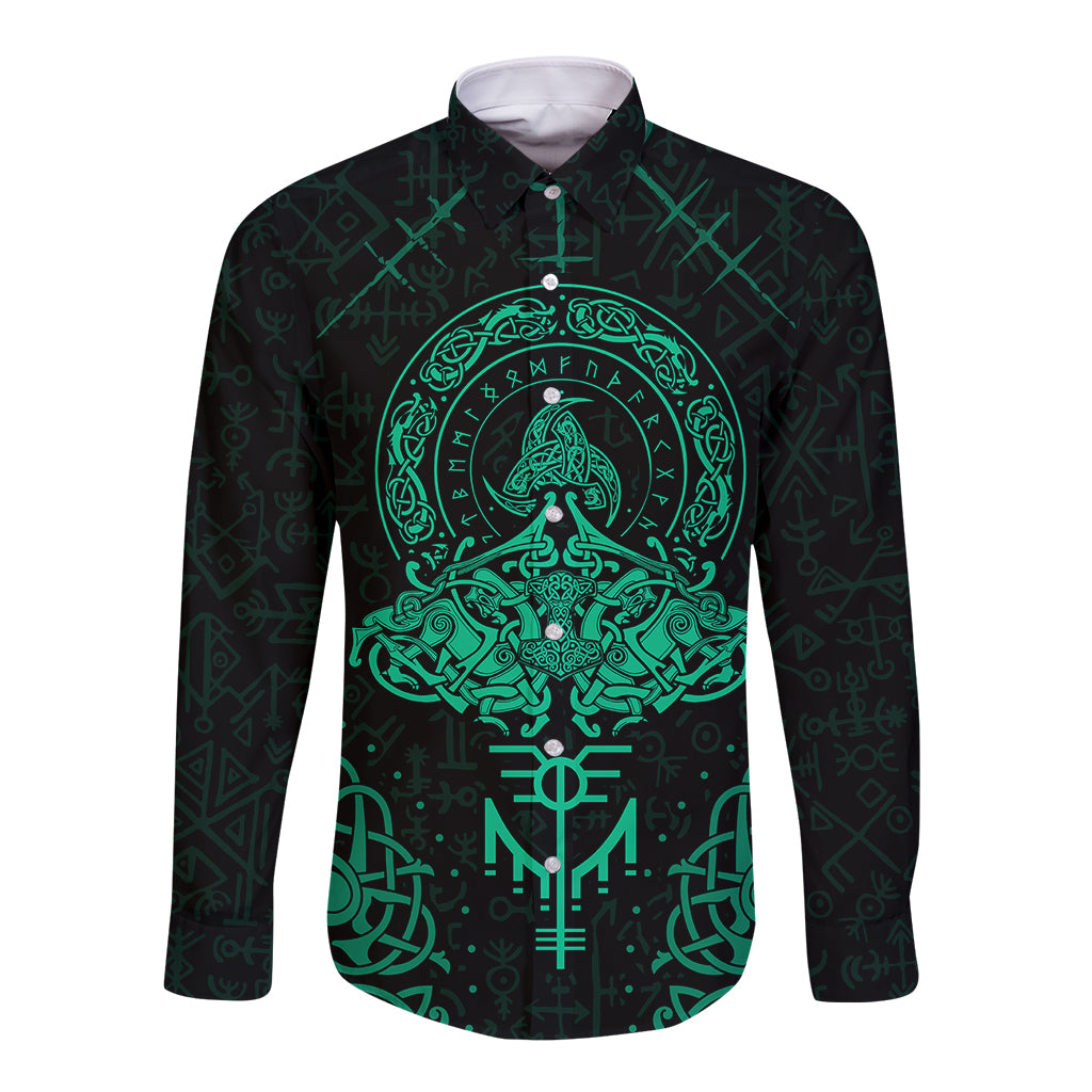 Viking Long Sleeve Button Shirt Valhalla's Eternal Glory - Wonder Print Shop