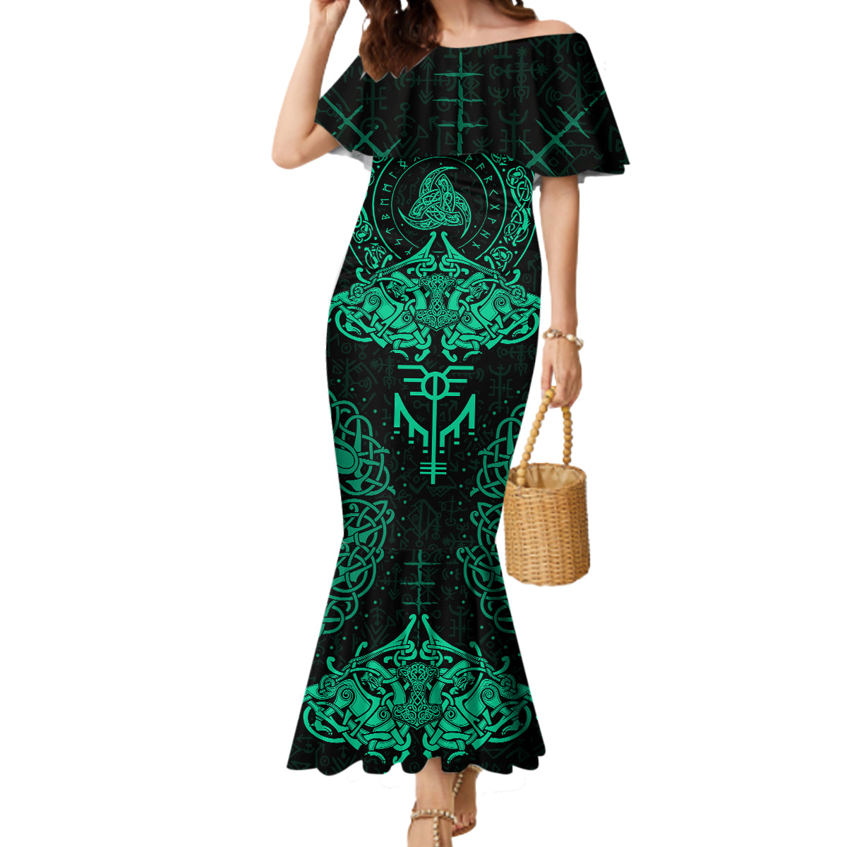Viking Mermaid Dress Valhalla's Eternal Glory - Wonder Print Shop