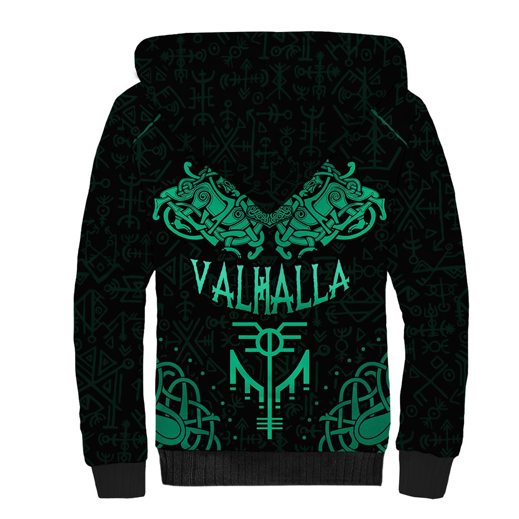 Viking Sherpa Hoodie Valhalla's Eternal Glory - Wonder Print Shop