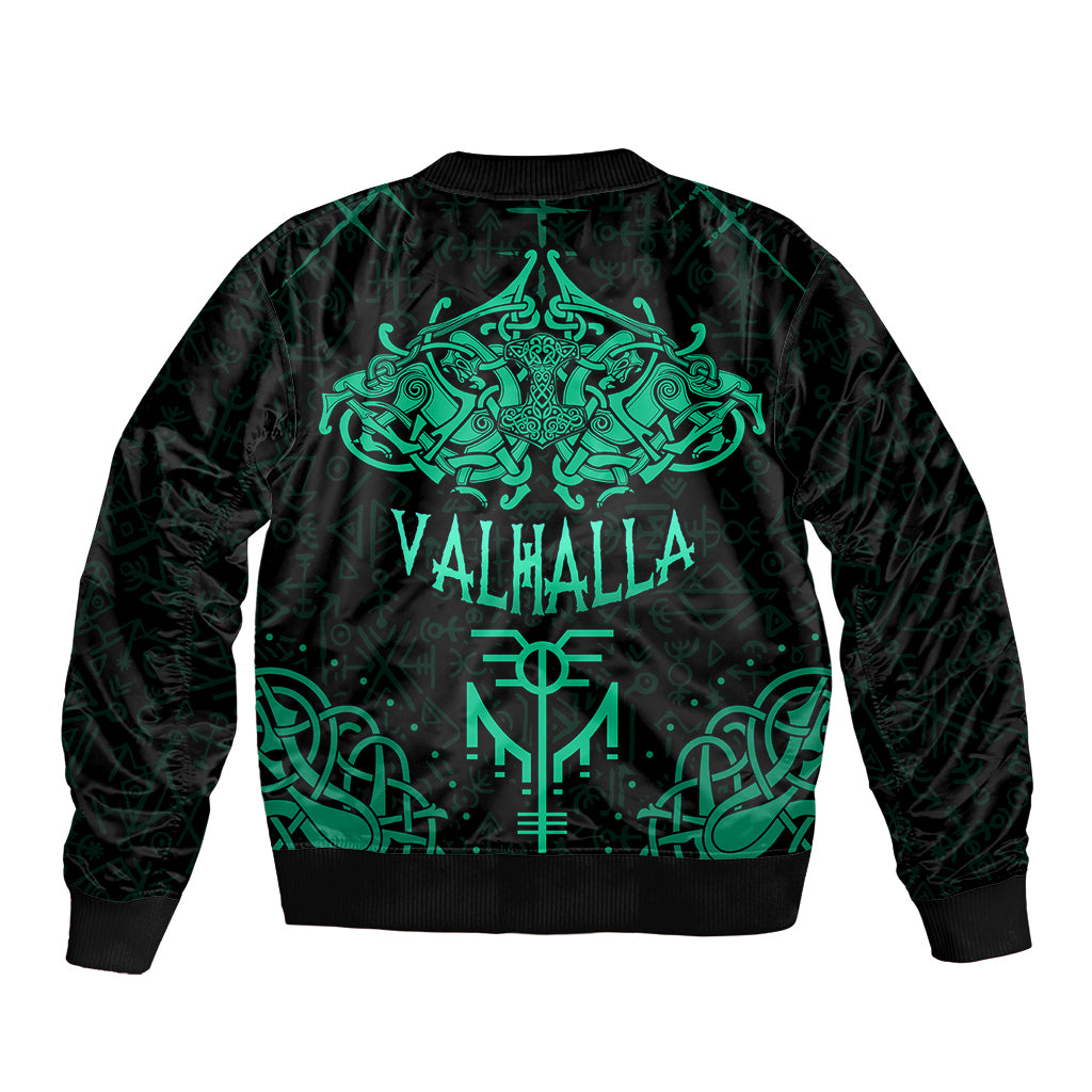 Viking Sleeve Zip Bomber Jacket Valhalla's Eternal Glory - Wonder Print Shop