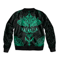 Viking Sleeve Zip Bomber Jacket Valhalla's Eternal Glory - Wonder Print Shop