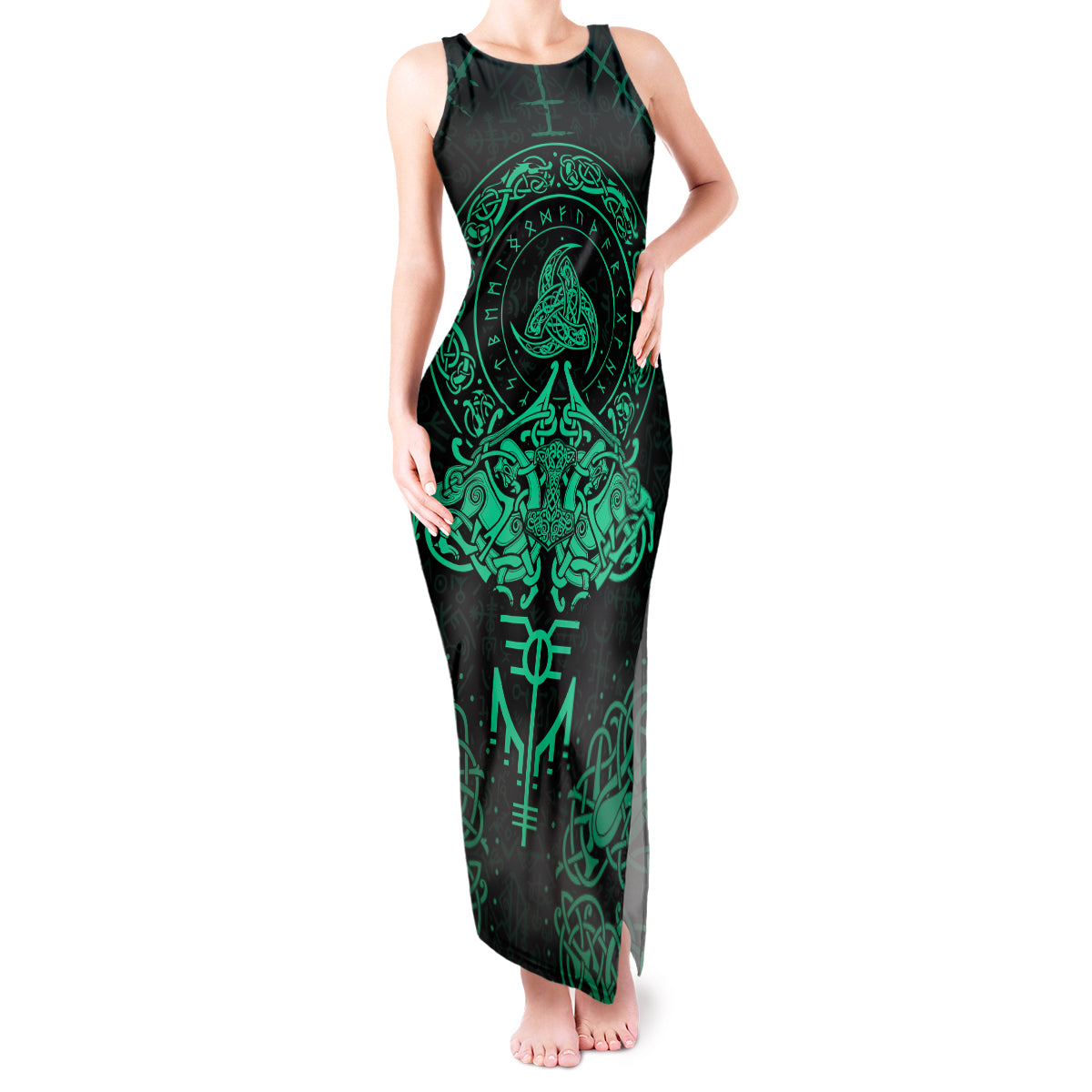 Viking Tank Maxi Dress Valhalla's Eternal Glory - Wonder Print Shop