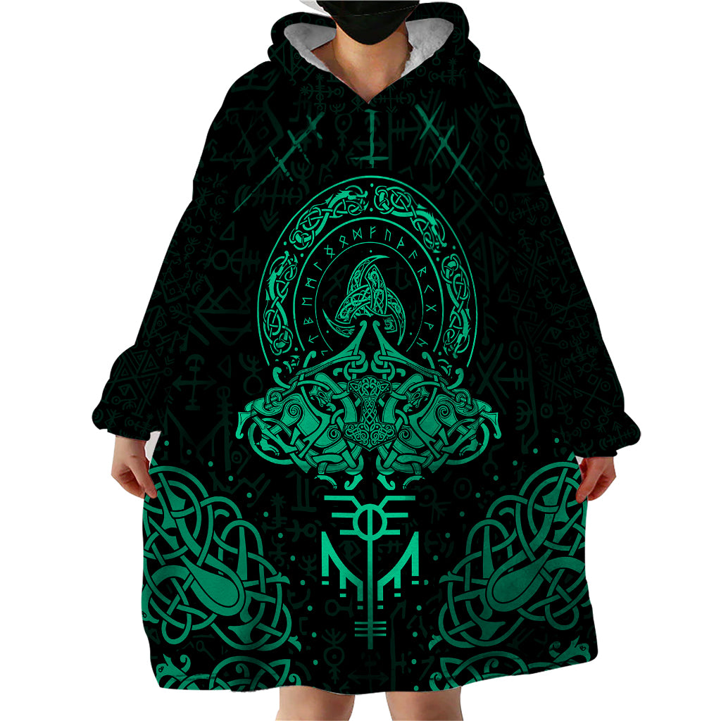 Viking Wearable Blanket Hoodie Valhalla's Eternal Glory - Wonder Print Shop