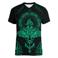 Viking Women V Neck T Shirt Valhalla's Eternal Glory - Wonder Print Shop