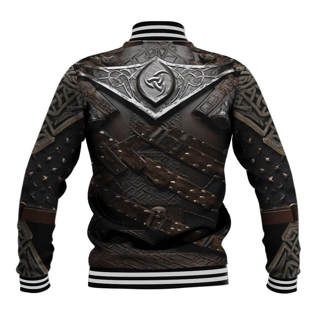 Legendary Viking Armor Baseball Jacket Triple Horn Saga - Wonder Print Shop