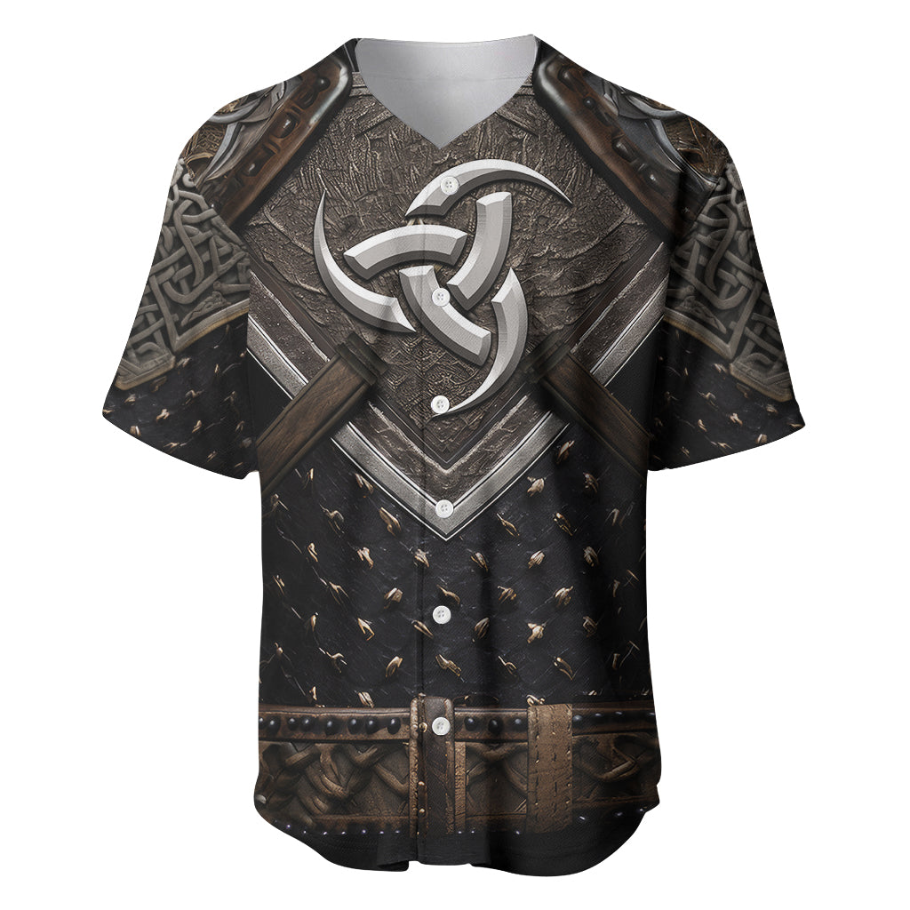 Legendary Viking Armor Baseball Jersey Triple Horn Saga - Wonder Print Shop