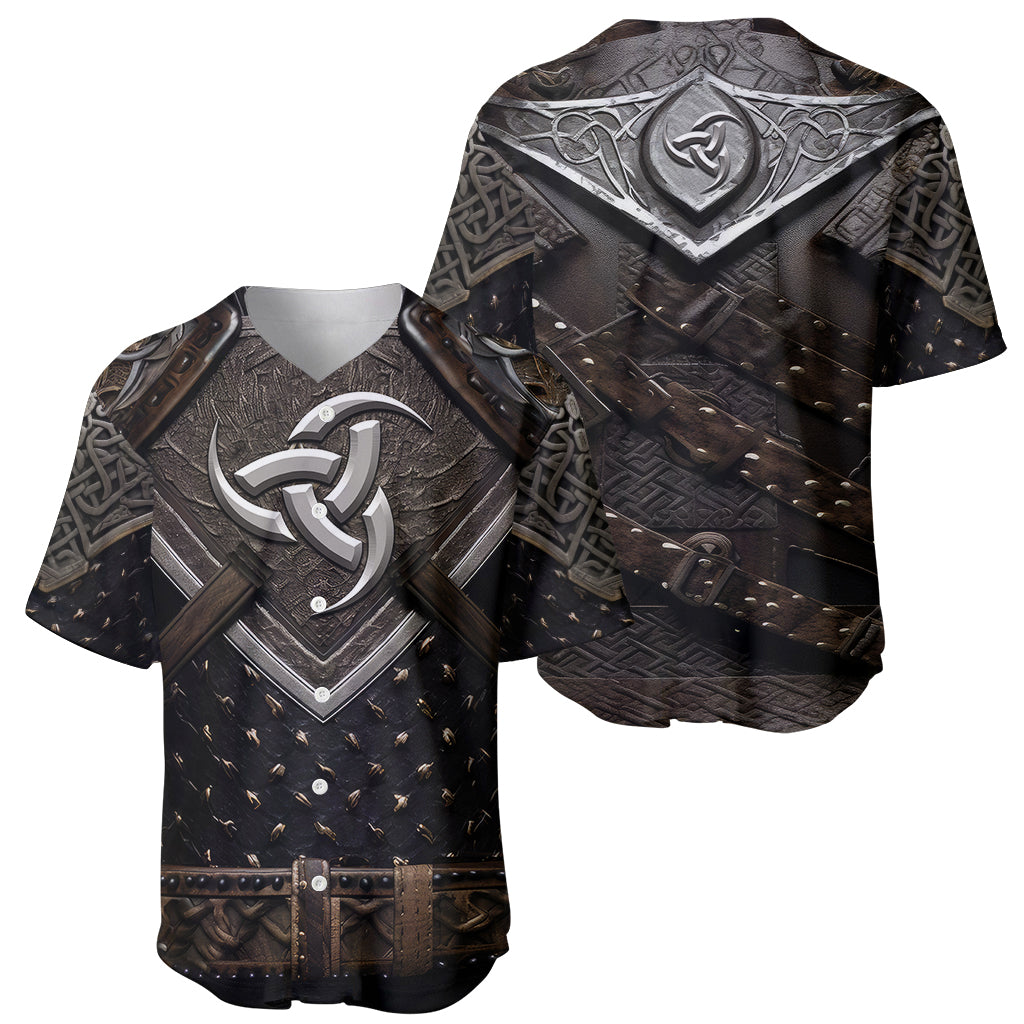 Legendary Viking Armor Baseball Jersey Triple Horn Saga - Wonder Print Shop