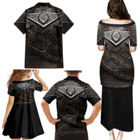 Legendary Viking Armor Family Matching Puletasi Dress and Hawaiian Shirt Triple Horn Saga - Wonder Print Shop
