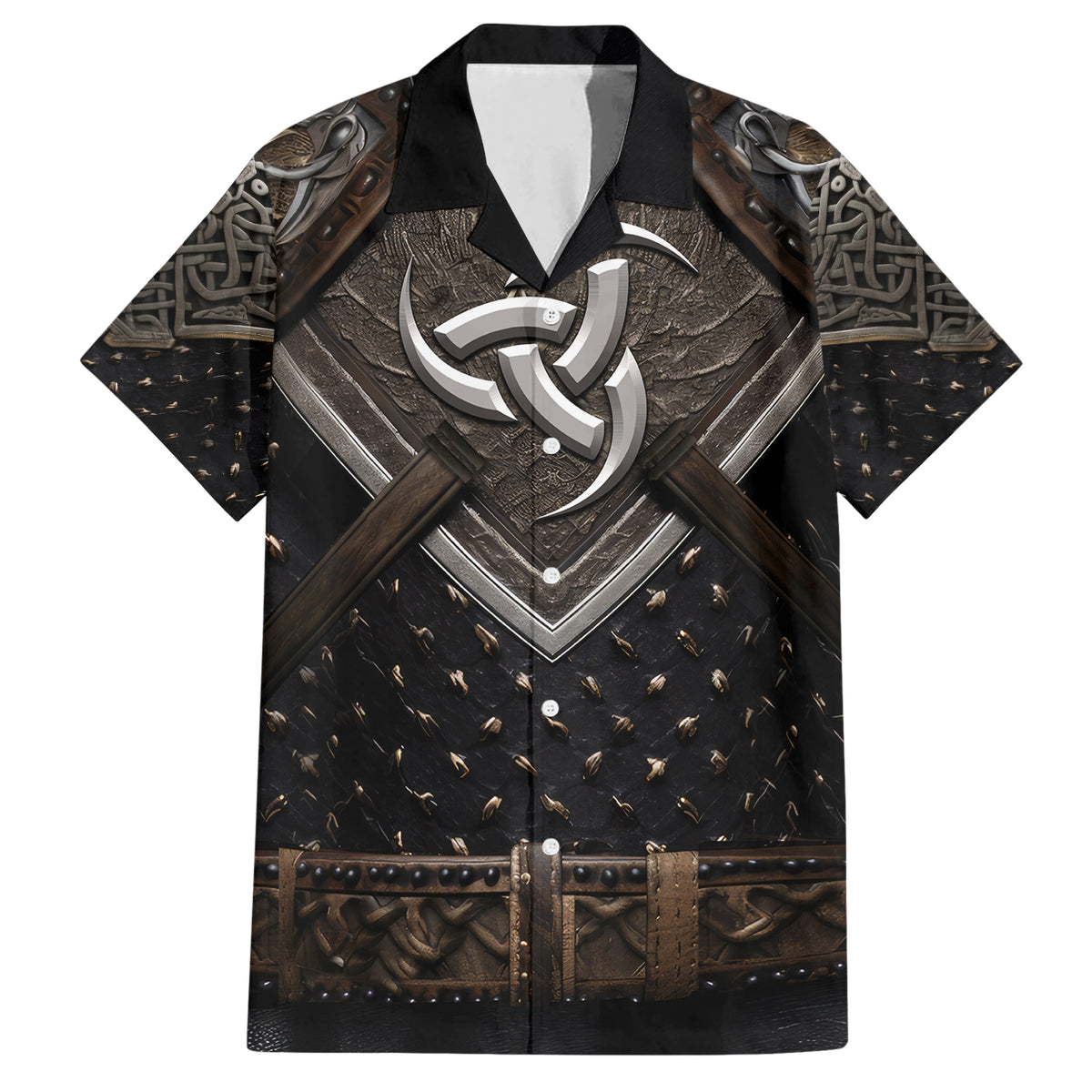 Legendary Viking Armor Hawaiian Shirt Triple Horn Saga - Wonder Print Shop