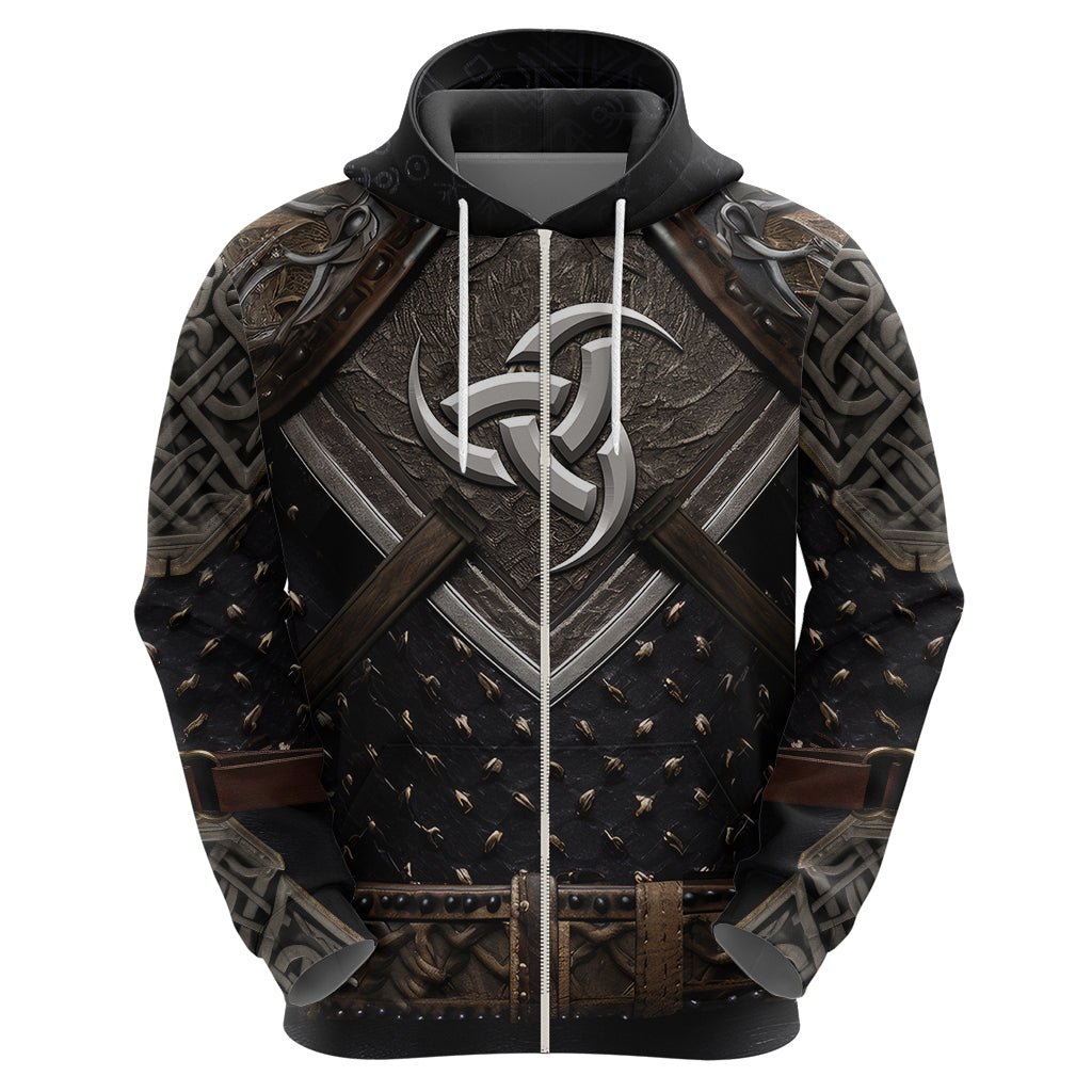 Legendary Viking Armor Hoodie Triple Horn Saga - Wonder Print Shop