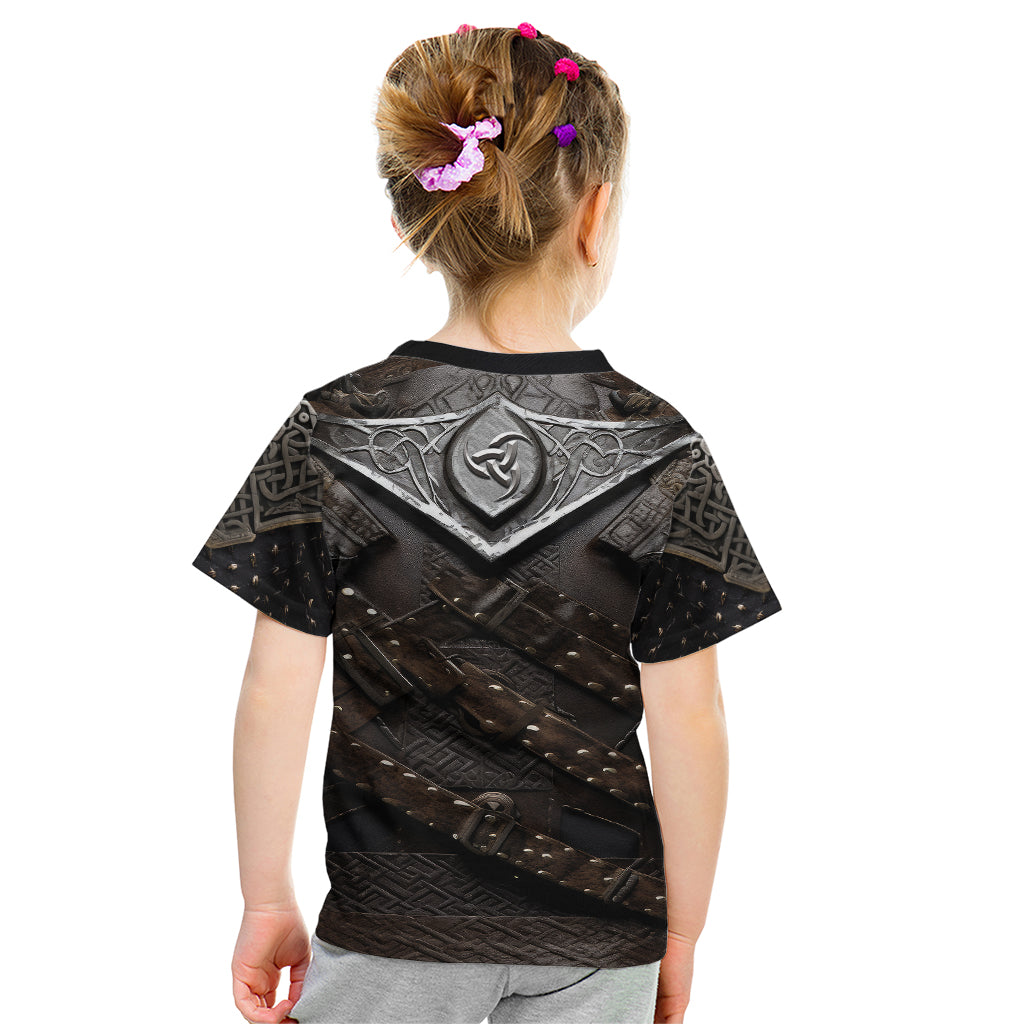 Legendary Viking Armor Kid T Shirt Triple Horn Saga - Wonder Print Shop
