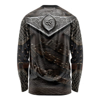 Legendary Viking Armor Long Sleeve Shirt Triple Horn Saga - Wonder Print Shop