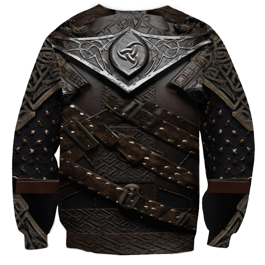Legendary Viking Armor Sweatshirt Triple Horn Saga - Wonder Print Shop