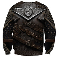 Legendary Viking Armor Sweatshirt Triple Horn Saga - Wonder Print Shop