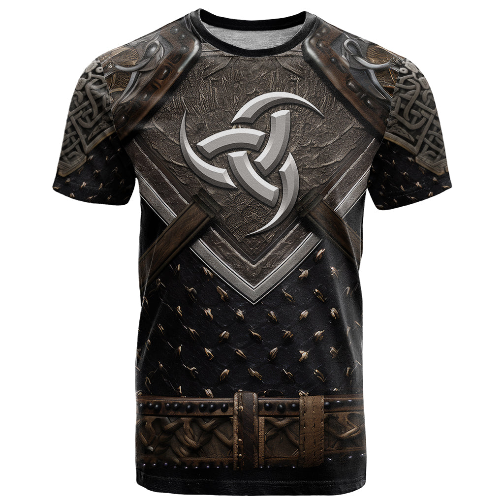 Legendary Viking Armor T Shirt Triple Horn Saga - Wonder Print Shop