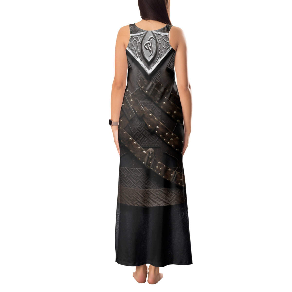 Legendary Viking Armor Tank Maxi Dress Triple Horn Saga - Wonder Print Shop