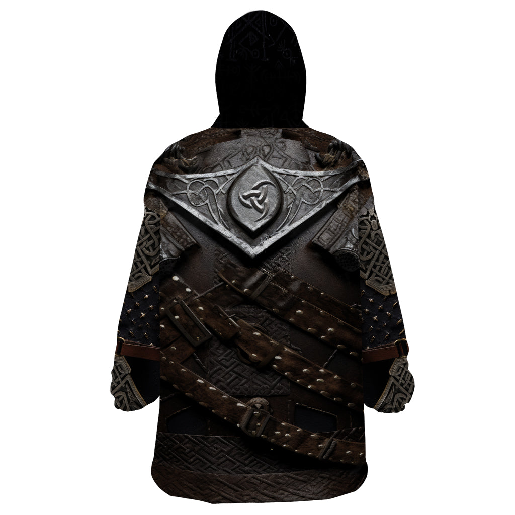 Legendary Viking Armor Wearable Blanket Hoodie Triple Horn Saga - Wonder Print Shop