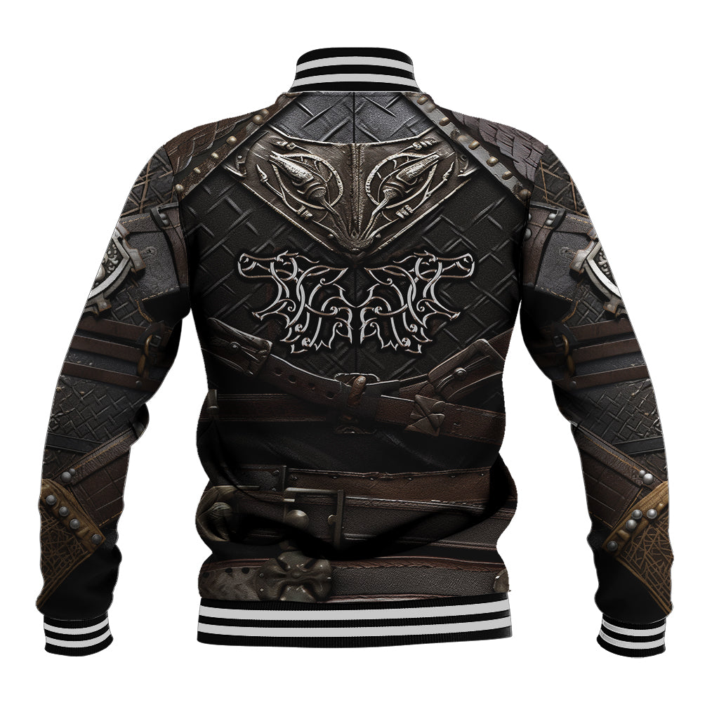 Viking Warrior Armor Baseball Jacket Fenrir Wolf Symbol - Wonder Print Shop