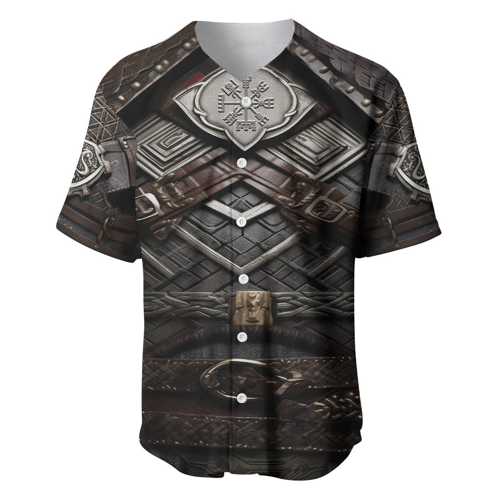 Viking Warrior Armor Baseball Jersey Fenrir Wolf Symbol - Wonder Print Shop