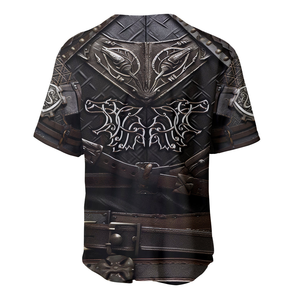Viking Warrior Armor Baseball Jersey Fenrir Wolf Symbol - Wonder Print Shop