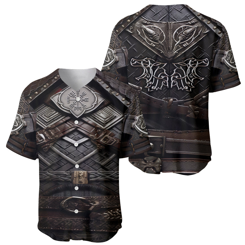 Viking Warrior Armor Baseball Jersey Fenrir Wolf Symbol - Wonder Print Shop