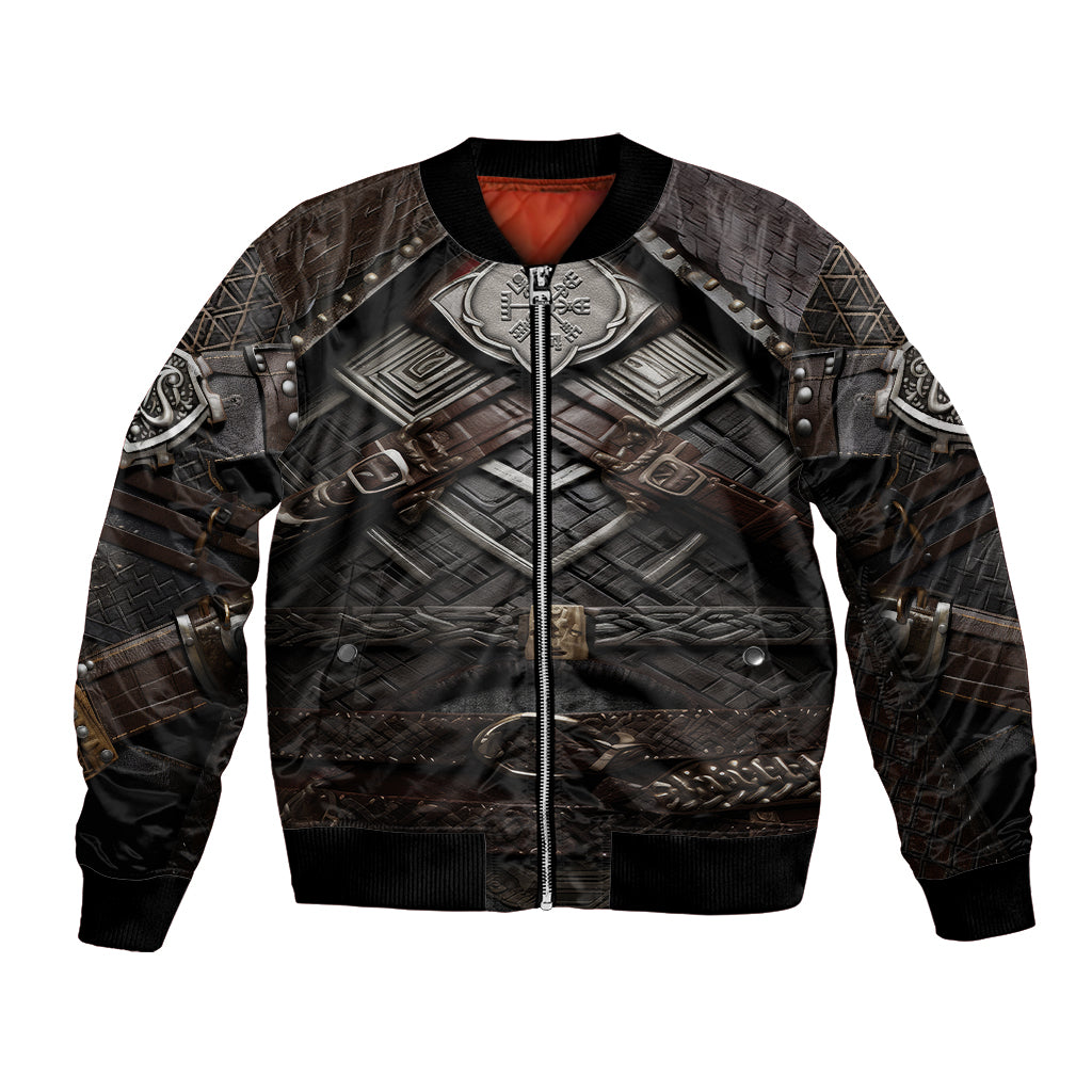 Viking Warrior Armor Bomber Jacket Fenrir Wolf Symbol - Wonder Print Shop