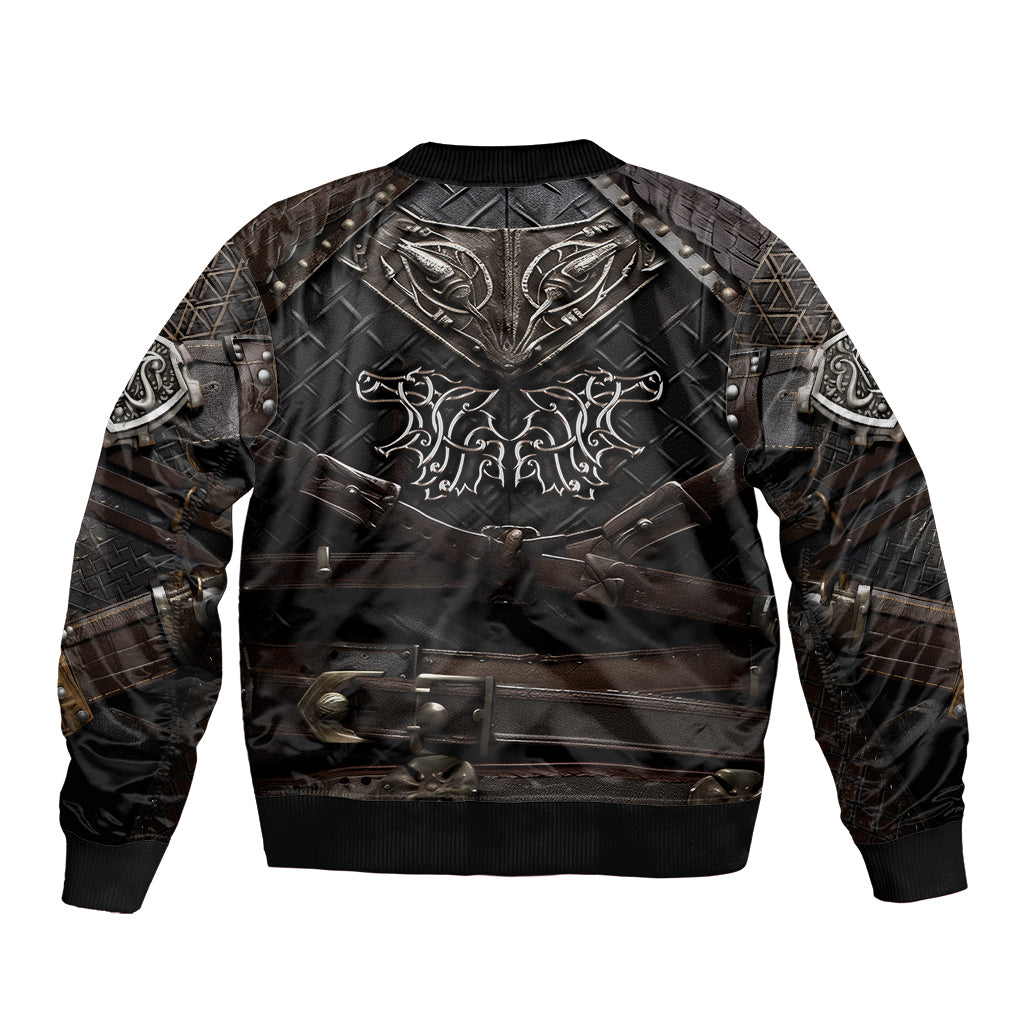Viking Warrior Armor Bomber Jacket Fenrir Wolf Symbol - Wonder Print Shop