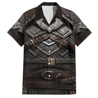 Viking Warrior Armor Family Matching Short Sleeve Bodycon Dress and Hawaiian Shirt Fenrir Wolf Symbol - Wonder Print Shop