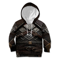 Viking Warrior Armor Kid Hoodie Fenrir Wolf Symbol - Wonder Print Shop