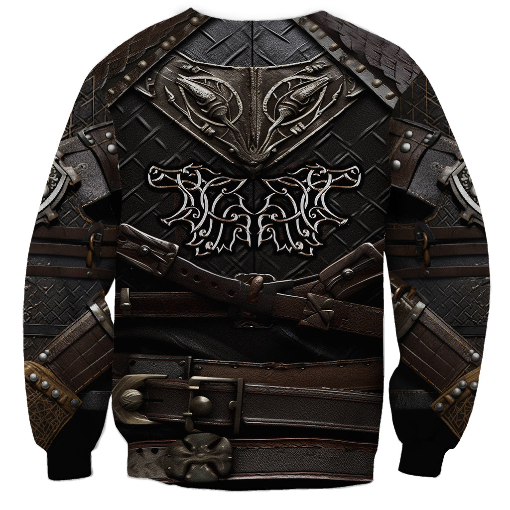 Viking Warrior Armor Sweatshirt Fenrir Wolf Symbol - Wonder Print Shop