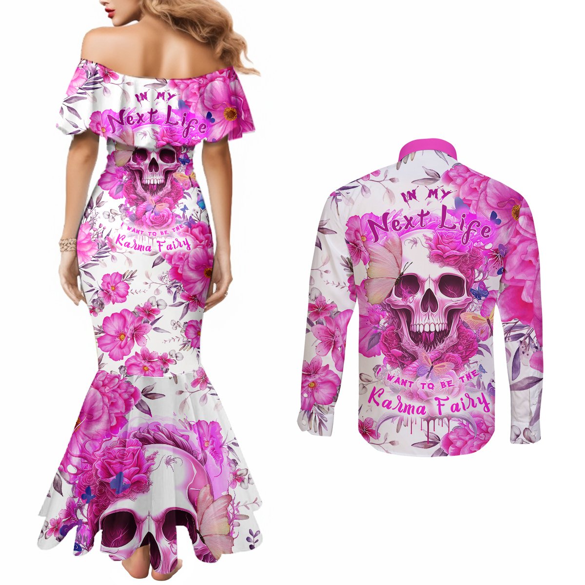 in-my-next-life-i-want-to-be-the-karma-fairy-couples-matching-mermaid-dress-and-long-sleeve-button-shirts