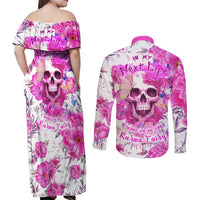 In My Next Life I Want To Be The Karma Fairy Couples Matching Off Shoulder Maxi Dress and Long Sleeve Button Shirts - Wonder Print Shop