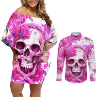 In My Next Life I Want To Be The Karma Fairy Couples Matching Off Shoulder Short Dress and Long Sleeve Button Shirts - Wonder Print Shop