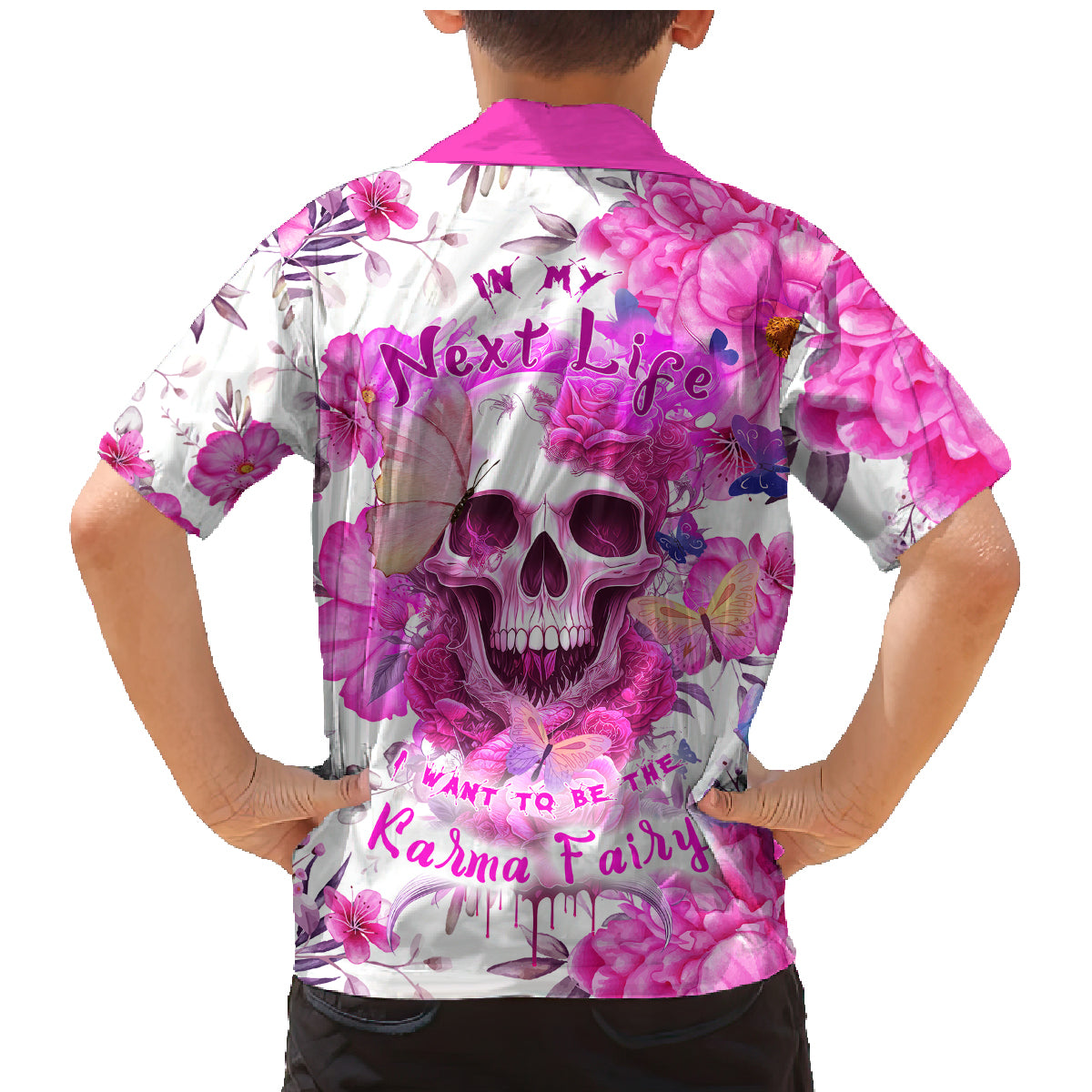 In My Next Life I Want To Be The Karma Fairy Family Matching Mermaid Dress and Hawaiian Shirt - Wonder Print Shop